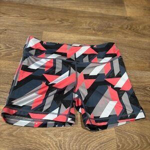 IAB MFG I Am Becoming Booty Shorts Women’s Medium Geometric No-Ride Gym Shorts